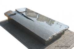 sarkofag - nagrobek nowoczesny z topionym szklem tychy