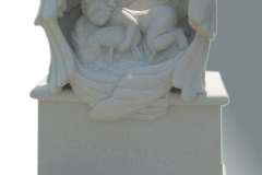 rzezba dla dziecka z piaskowca - pomniki nowoczesne lodz, rzezbiarz Janusz Moron