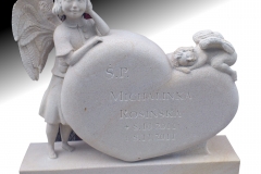 053 tablica nagrobna dla dziecka z kamienia, rzezbiarz Janusz Moroń