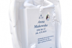 315 Rzezba pelnoplastyczna aniola z marmuru bialego Thassos- nagrobki z rzezba, Leszno