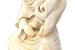 169 Rzezba pelnoplastyczna Madonny z dzieciatkiem z piaskowca Szczytna, rzeźbiarz Janusz Moroń, Niemcy